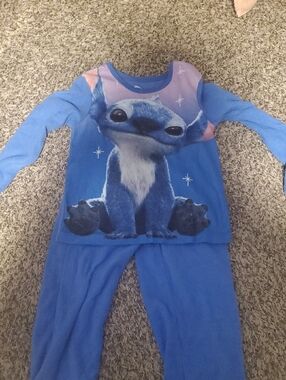 Disney Blue Stitch Graphic Kids Pajama Set